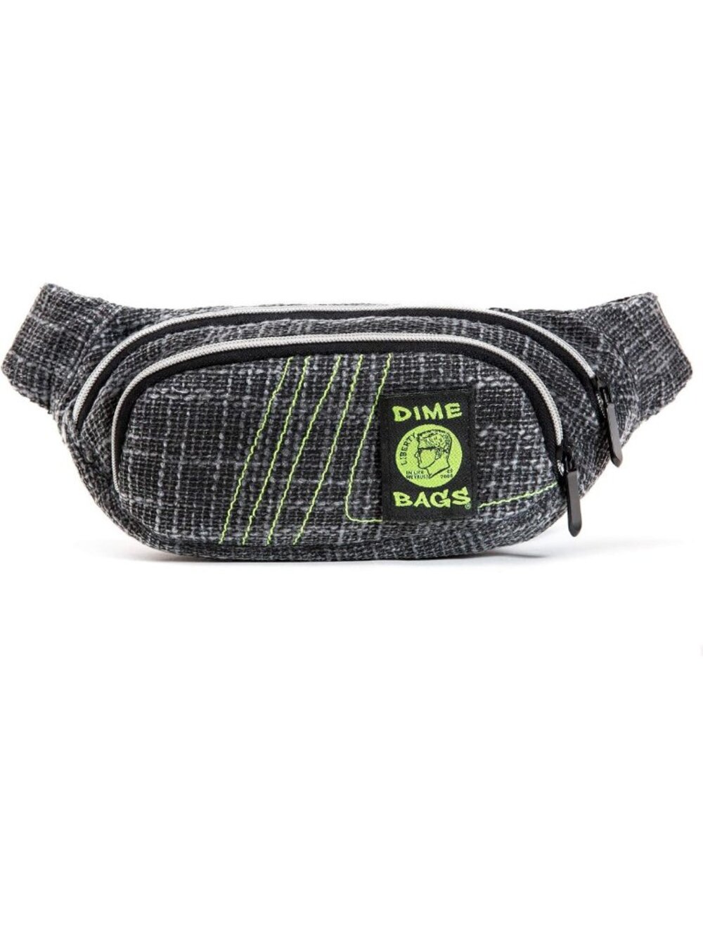 Versatile Hemp Waist Bag, 7-Compartment Fanny Pack for Travel, Adjustable Strap